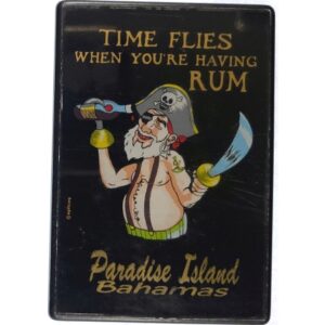 MAGNES NA LODÓWKĘ PIRAT Z PAŁASZEM I FLASZKĄ RUMU M13381