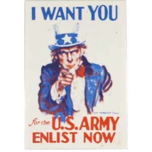 MAGNES NA LODÓWKĘ MINIATURA AFISZU WSTĄP DO US ARMY USA M13369