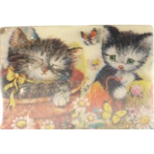 MAGNES NA LODÓWKĘ 3D KOTY W DONICZCE I BAWIĄCE SIĘ WŁÓCZKĄ M01423