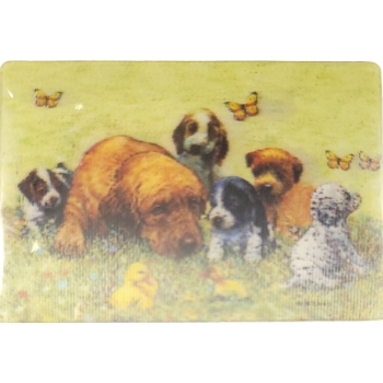 MAGNES NA LODÓWKĘ 3D PSY NA ŁĄCE Z KACZUSZKAMI M01426