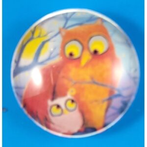 MAGNES NA LODÓWKĘ MAGNETKA SOWY Z GRUBEGO SZKŁA M01486