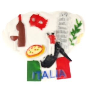 MAGNES NA LODÓWKĘ KRZYWA WIEŻA W PIZZIE WINO Z KIELISZKIEM PIZZA M01546