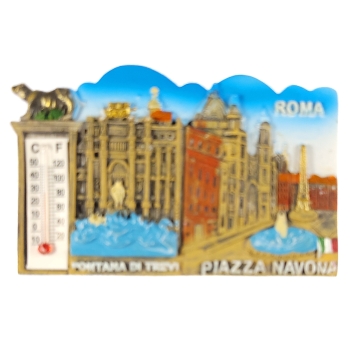MAGNES NA LODÓWKĘ WIDOK RZYM PIAZZA NAVONA TERMOMETR ITALIA M01549