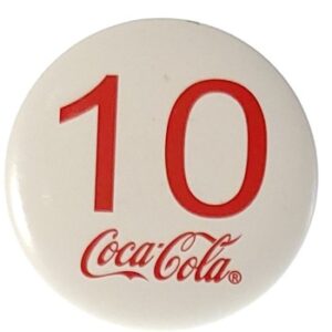 MAGNES NA LODÓWKĘ COCA-COLA LICZBA 10 M01846