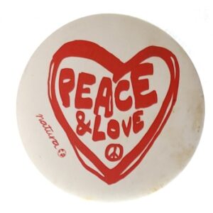 MAGNES NA LODÓWKĘ PEACE & LOVE SERCE M01919