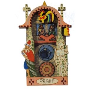 MAGNES NA LODÓWKĘ PAMIĽTKA Z PRAGI CZECHY DREWNO M13507