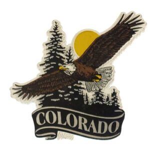 MAGNES NA LODÓWKĘ ORZEŁ NA TLE DRZEW W COLORADO M13522