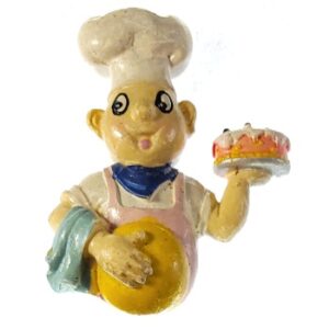 MAGNES NA LODÓWKĘ KUCHARZ Z TORTEM JEDZENIE M13565