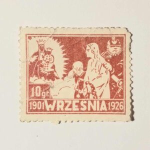 ZN 038 znaczek cegiełka - Września 1901 1926 10 gr
