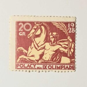 ZN 037 znaczek cegiełka - Polacy na Olimpiadę 1928 20 gr