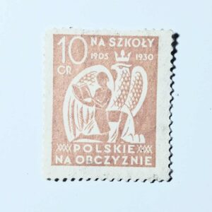 ZN 014 znaczek cegiełka - Na Szkoły Polskie Na Obczyźnie 1905 - 1930 10 gr.