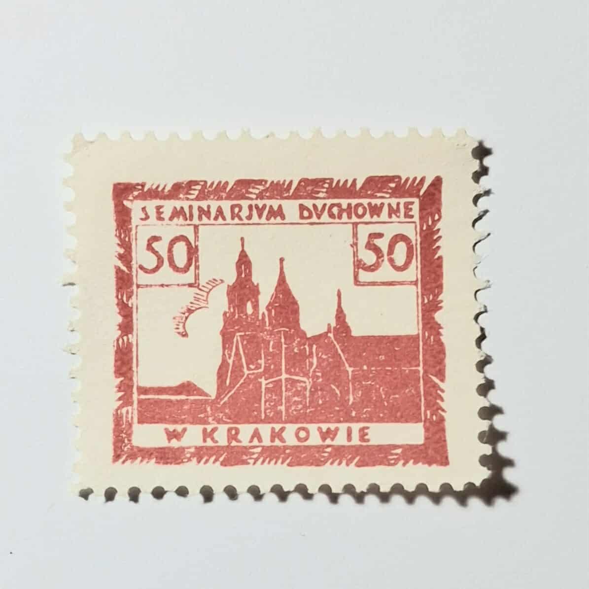 ZN 002 znaczek cegiełka - Seminarium Duchowne w Krakowie 50