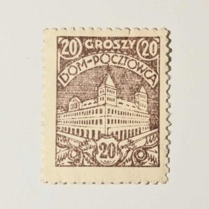 ZN 034 znaczek cegiełka - Dom Pocztowca 20 groszy