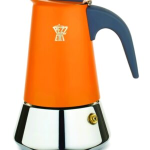 ZAPARZACZ PEZZETTI STEELEXPRESS TZ10 500 ml. + 10 SZT. FILIŻANEK ESPRESSO KOLOR ORANGE