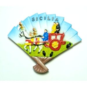 MAGNES NA LODÓWKĘ STROJNY POWÓZ DWUKÓŁKA WACHLARZ SYCYLIA M02070