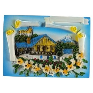 MAGNES NA LODÓWKĘ DOMEK NA TLE GÓRY M02178