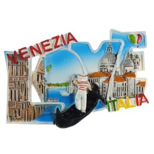 MAGNES NA LODÓWKĘ WIDOKI Z WENECJI GONDOLIER WŁOCHY M02179