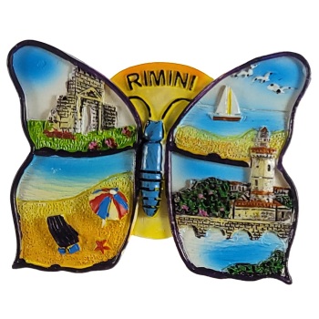 MAGNES NA LODÓWKĘ RIMINI WIDOCZKI W MOTYLU WŁOCHY M02317