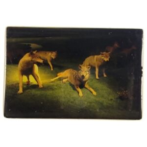 MAGNES NA LODÓWKĘ WILKI KAFELEK CERAMIKA M02340