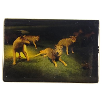 MAGNES NA LODÓWKĘ WILKI KAFELEK CERAMIKA M02340