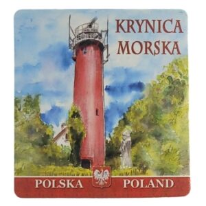 MAGNES NA LODÓWKĘ WIDOK LATARNIA MORSKA KRYNICA MORSKA M02506