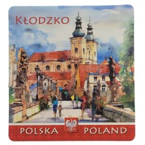 MAGNES NA LODÓWKĘ WIDOK MOST ŚW. JANA NAD MŁYNÓWKĄ KŁODZKO M02507