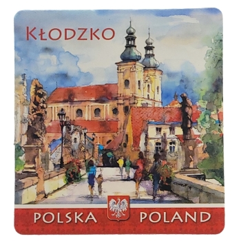 MAGNES NA LODÓWKĘ WIDOK MOST ŚW. JANA NAD MŁYNÓWKĄ KŁODZKO M02507