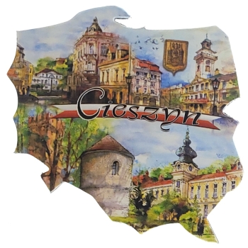 MAGNES NA LODÓWKĘ AKWARELE CIESZYN KUNTUR POLSKI M02600