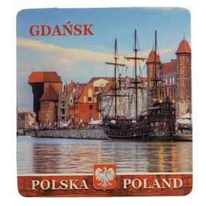 MAGNES NA LODÓWKĘ AKWARELA ŻURAW GDAŃSK M02685