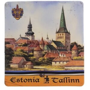MAGNES NA LODÓWKĘ TALLIN ESTONIA AKWARELA M02806