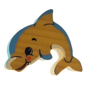 MAGNES NA LODÓWKĘ DELFIN ZWIERZĘTA DREWNO M03191