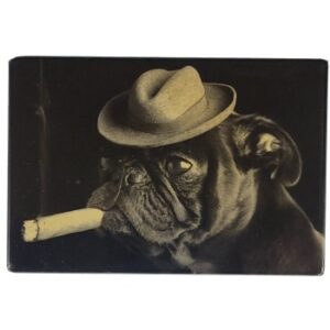 MAGNES NA LODÓWKĘ PIES KAPELUSZ CYGARO M03497