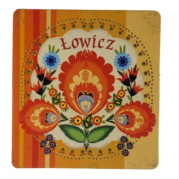 MAGNES NA LODÓWKĘ AKWARELA WZORY ŁOWICKIE M03539