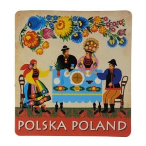 MAGNES NA LODÓWKĘ AKWARELA STROJE ŁOWICKIE BIESIADA M03541