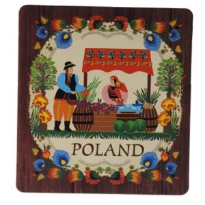 MAGNES NA LODÓWKĘ AKWARELA STROJE ŁOWICKIE STRAGAN M03542