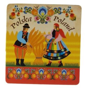 MAGNES NA LODÓWKĘ AKWARELA STROJE ŁOWICKIE SIANOKOSY M03543