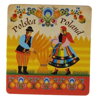 MAGNES NA LODÓWKĘ AKWARELA STROJE ŁOWICKIE SIANOKOSY M03543