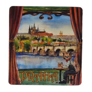 MAGNES NA LODÓWKĘ AKWARELA PRAHA CZECHY M03562