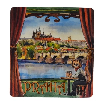 MAGNES NA LODÓWKĘ AKWARELA PRAHA CZECHY M03562