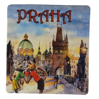 MAGNES NA LODÓWKĘ AKWARELA PRAHA CZECHY M03563