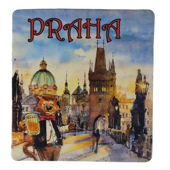 MAGNES NA LODÓWKĘ AKWARELA PRAHA CZECHY M03564