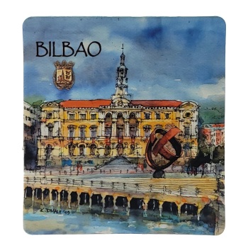 MAGNES NA LODÓWKĘ AKWARELA BILBAO HISZPANIA M03574