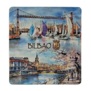 MAGNES NA LODÓWKĘ AKWARELA BILBAO HISZPANIA M03575