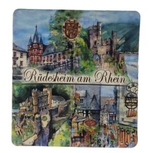 MAGNES NA LODÓWKĘ AKWARELA RUDESHEIM AM RHEIN NIEMCY M03580