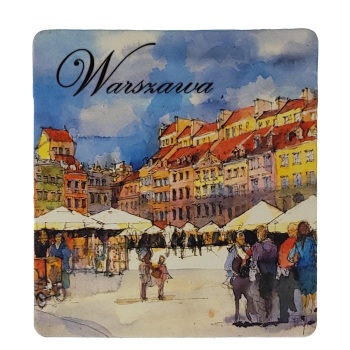 MAGNES NA LODÓWKĘ AKWARELA WARSZAWA POLSKA M03584
