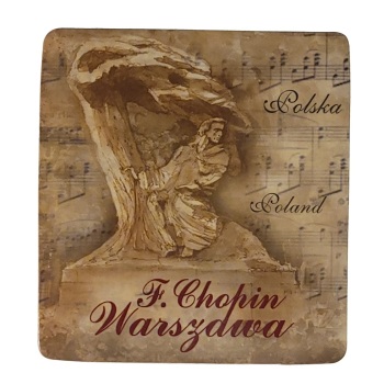 MAGNES NA LODÓWKĘ AKWARELA WARSZAWA POMNIK SHOPINA M03587