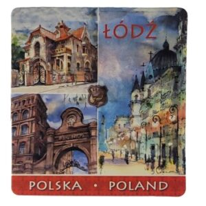 MAGNES NA LODÓWKĘ AKWARELA ŁÓDŹ M03615