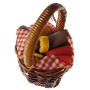 MAGNES NA LODÓWKĘ KOSZYK Z PIECZYWEM SEREM KIEŁBASĄ JEDZENIE M03799