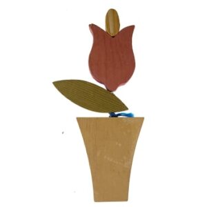 MAGNES NA LODÓWKĘ DONICZKA KWIAT DREWNO M03861