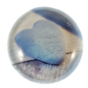 MAGNES NA LODÓWKĘ SERCE SZKLANY OKRĄGŁY M04147